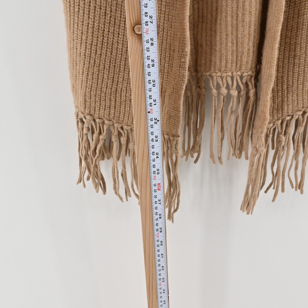 Calypso St Barth Fringe Cardigan Womens Size XS Tan Wool Alpaca Boho Rabbit Hair - Picture 5 of 13